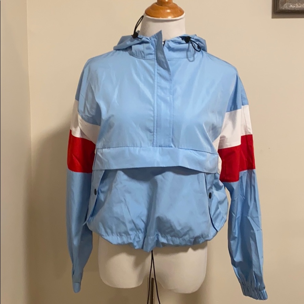 Forever 21 Colorblock Half Zip Windbreaker Jacket
